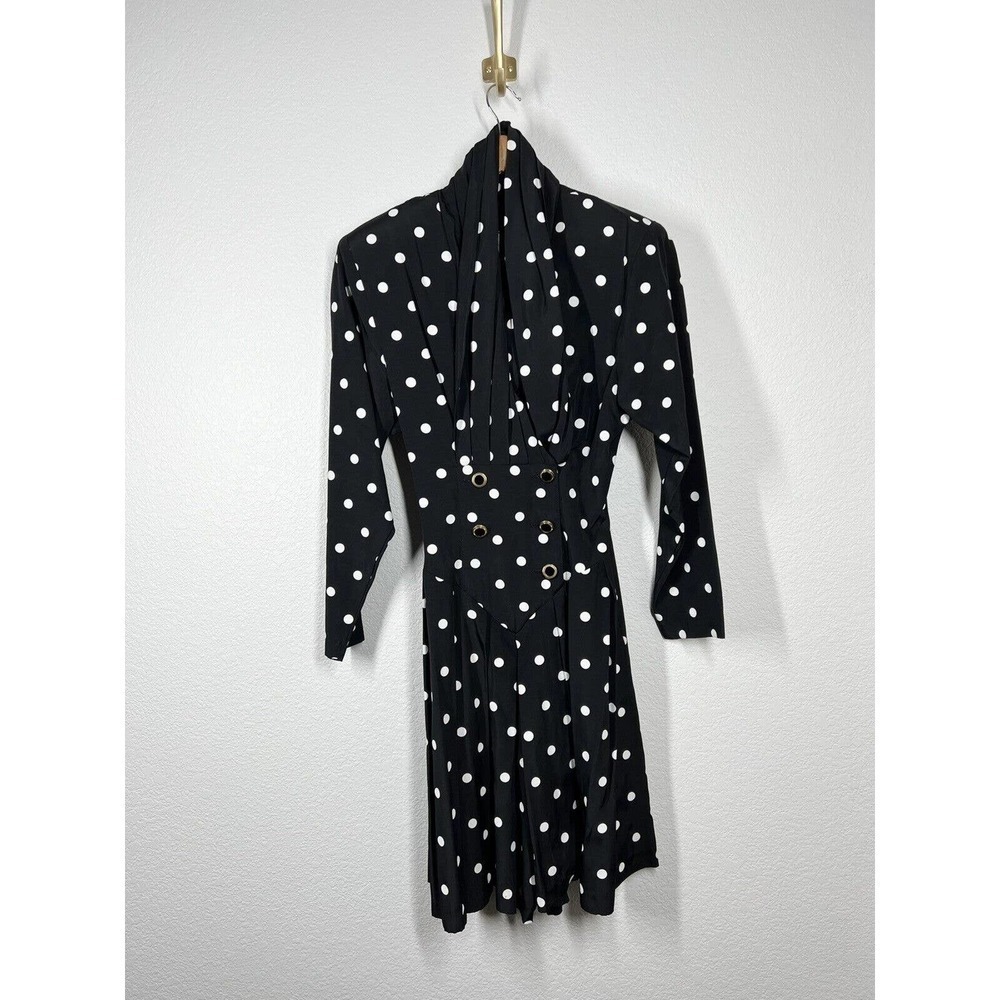 Vintage Breakin Loose Polka Dot Romper Size 7/8 Shawl Neckline Playsuit Small